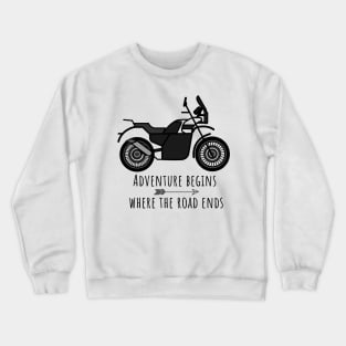 Adventure Begins Where The Road Ends Crewneck Sweatshirt